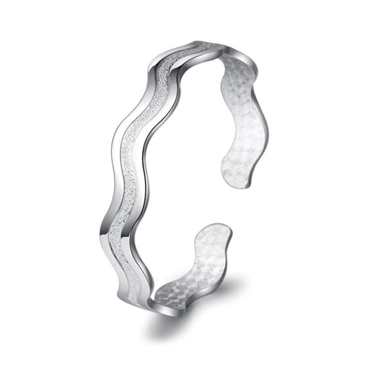 AARVO Silver Whisper of Love Cuff - BNG1008