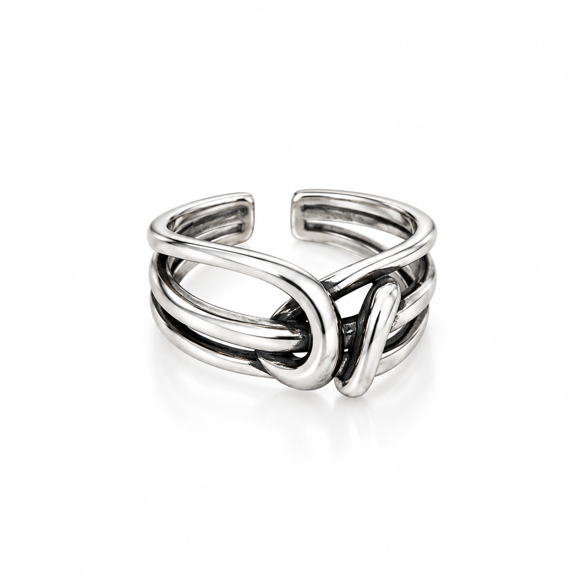 AARVO Entwined Thai Silver Ring - RNG1006