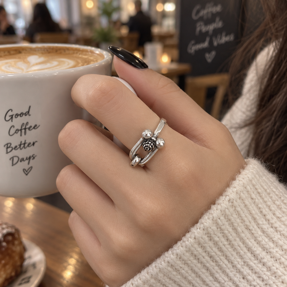 AARVO Silver Linked Ring - RNG1012