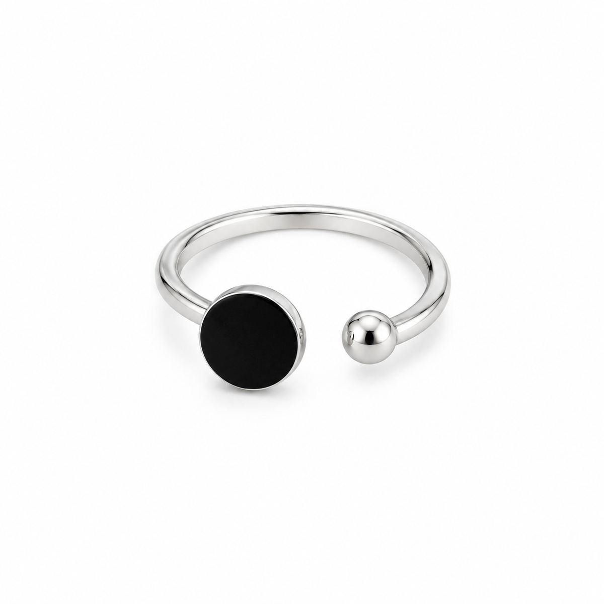 AARVO Noir Orbit Sterling Silver Ring - RNGR1002