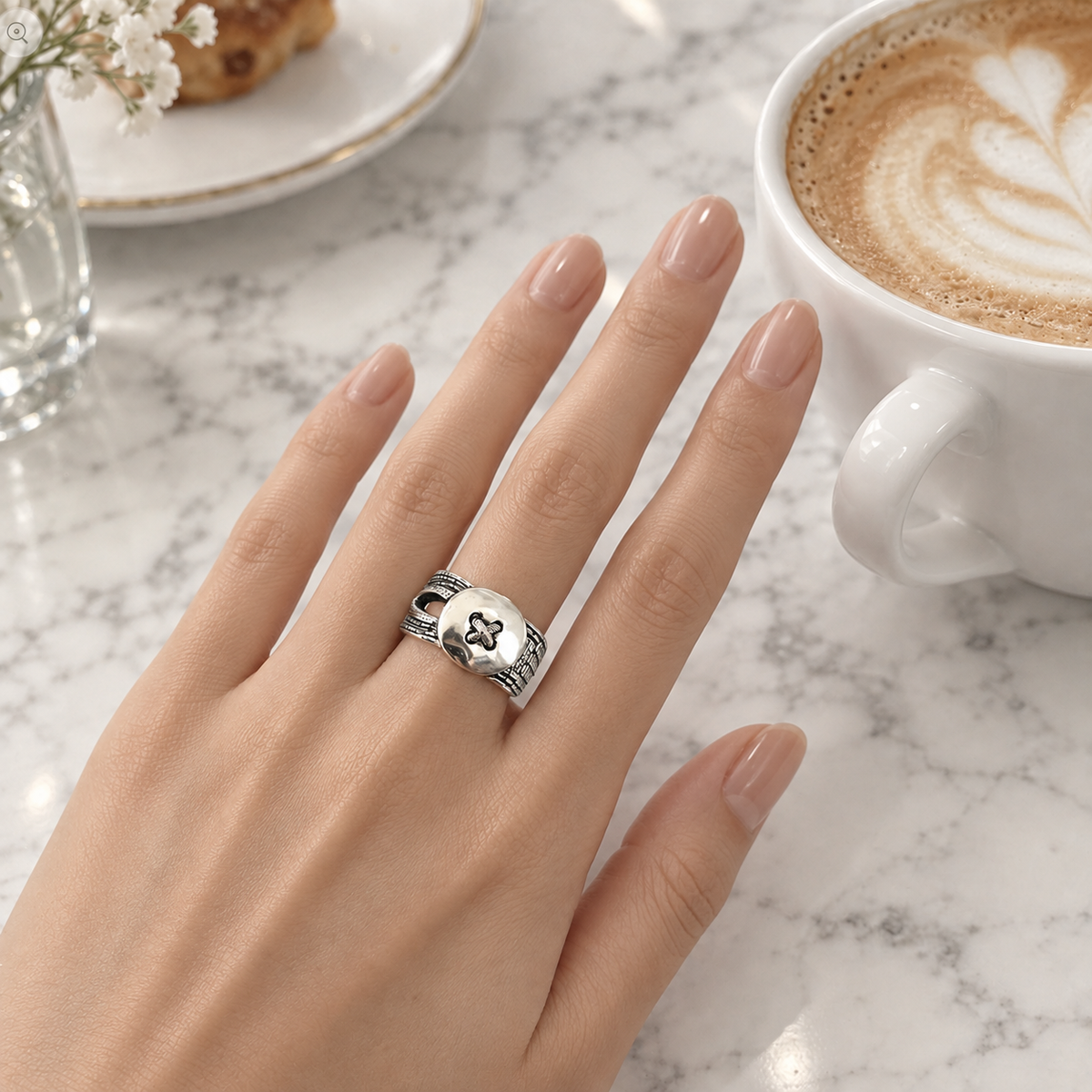 AARVO BUTTON RING  RNG1004