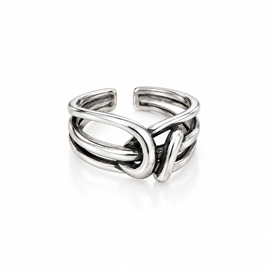 AARVO Entwined Thai Silver Ring - RNG1006