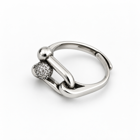 AARVO Silver Linked Ring - RNG1012