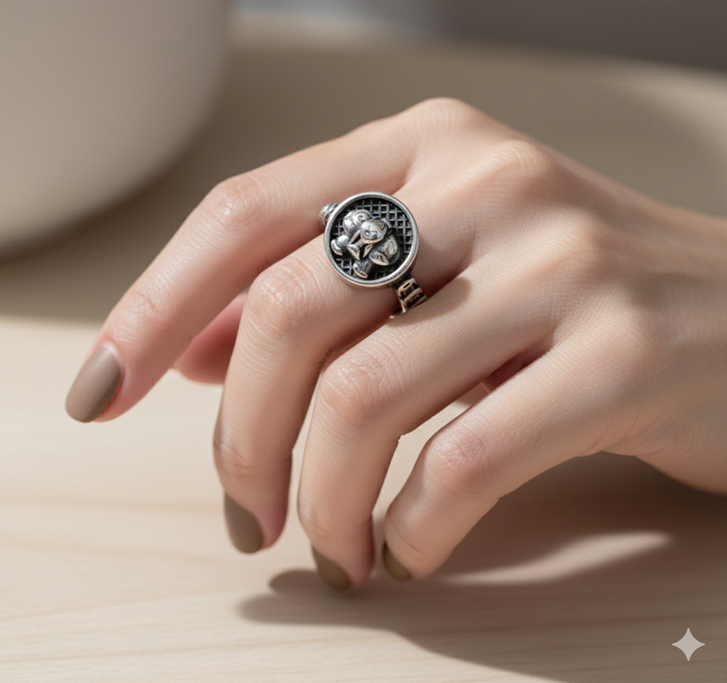 AARVO Thai Silver Siam Spirit Ring- RNG1016