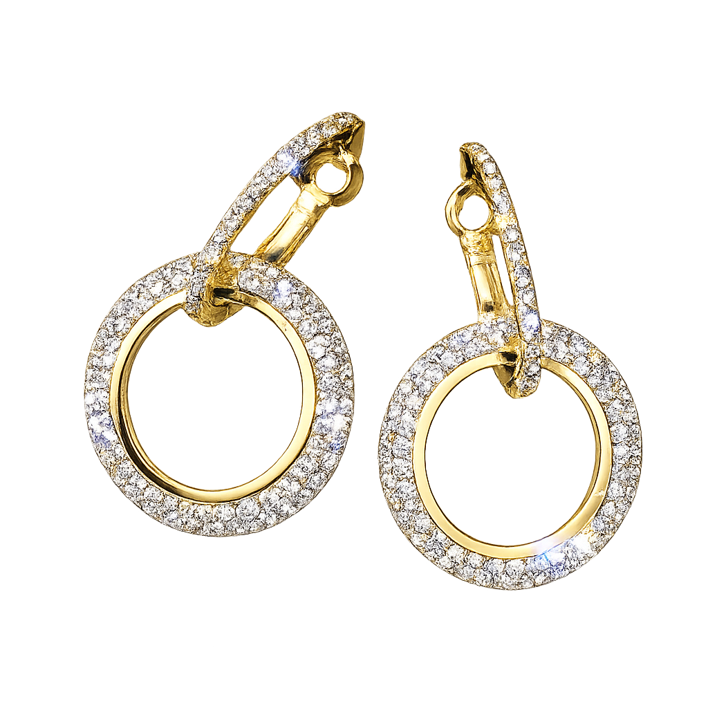 AARVO Crystal Dangle Loop Earrings - ERN1016