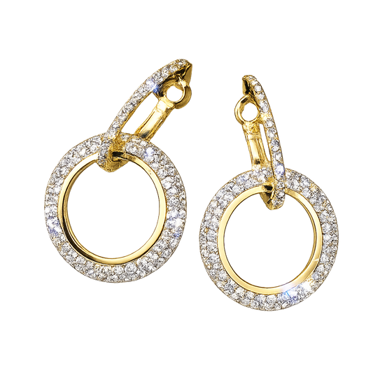 AARVO Crystal Dangle Loop Earrings - ERN1016