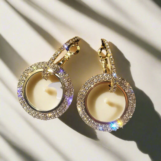 AARVO Crystal Dangle Loop Earrings - ERN1016